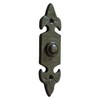 Decorative Cast Iron Push Doorbell, Fleur De LYS Design, Black