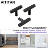 AITITAN 10 Pack Black Cupboard Knobs Black Drawer Knobs -