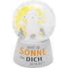 Sheepworld Dream globe motif sun, snow globe, glass, polyresin, motif