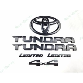 Toyota Matte Black Front Toyota Logo Door Tundra Limited Rear 4x4 EMBLEM Tundra 2022-25