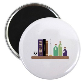 CafePress Potion Books Magnets 2.25" Round Magnet (10 pack)
