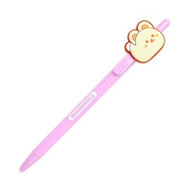 Anirollz Coosy School Office Supply Stationary Animal Character Black Ink Color Gel Pen 1PC (Bunniroll)
