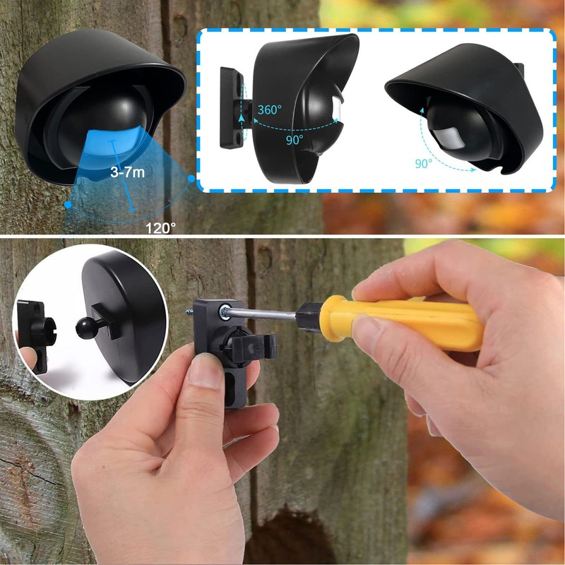 Driveway Alarm Weather Resistant 328ft Long Range 110‑240V Wireless Outside