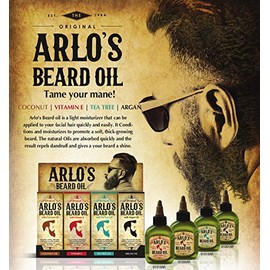 Arlo's Aceite de barba con aceite de argán, 2.5 onzas líquidas