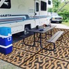 SAND MINE Reversible Mats, Plastic Straw Rug, Modern Area Rug,