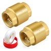 Boltigen 2PCS Solid Brass Spring Check Valve, 1/2 Inch NPT
