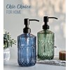 JASAI 18Oz Blue Soap Dispenser with Black Rust Proof Pump,