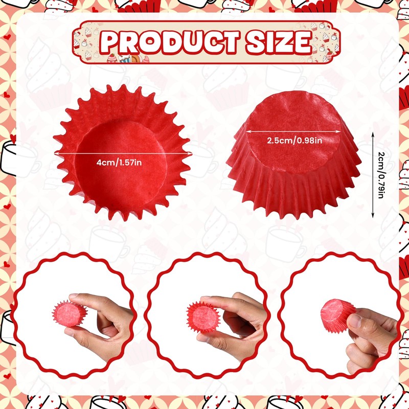 Glavatrix 1000pcs Mini Cupcake Liners 1inch Muffin Liners for Baking
