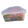 Fini Tuberoos Strawberry Sour Candy Strips 200 Pcs Net Wt
