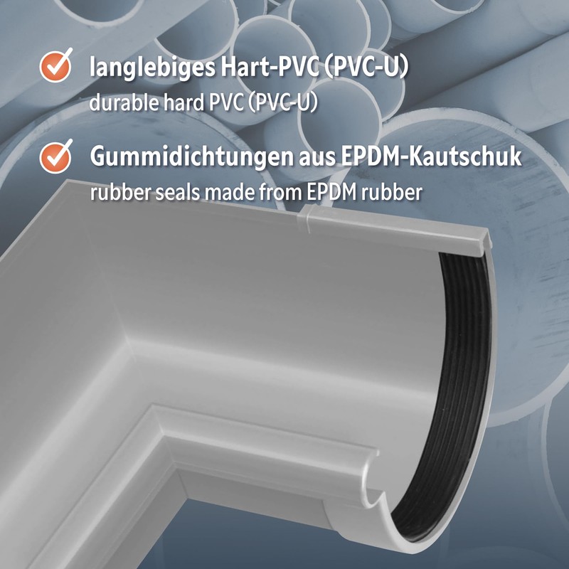 RainWay 130 Gutter System Plastic (PVC), 130 mm Selection of