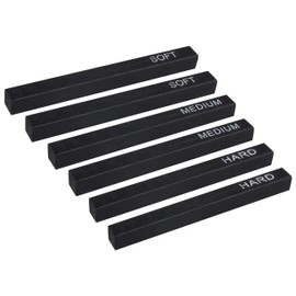 MyLifeUNIT Compressed Charcoal, Square Vine Charcoal Sticks for Drawing, Pack of 6 (2 Soft, 2 Medium and 2 Hard)