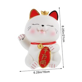 KICHOUSE Cute Fortune Cat Piggy Bank Decorative Vinyl Coin Box for Adults Birthdays Year and Holidays Encourages Saving Habits