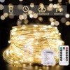 suddus Fairy Lights Battery Operated with Remote, 33ft 100 LED