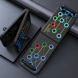 Retoo Push Up Board 13 in 1, Foldable & Portable Push-Up Board with 2 Push-Up Handles for Home, Non-Slip Board Chest Training Device for Men/Women, Home Training Equipment for Pushups