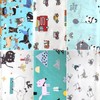 Qililandiy 7pcs Fat Quarter Cotton Fabrics Assorted Cute Animal Patterns