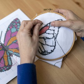 Cross Stitch Embroidery Fabric | 150cm x 100cm | 14ct Fabric - 5.5 stitches/cm | 100% Cotton | By DELICATELA