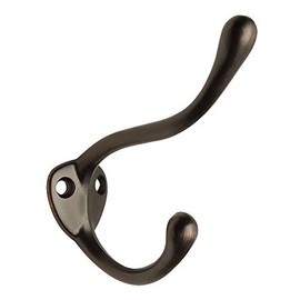 Designers Impressions 57486 Oil Rubbed Bronze Heavy Duty Coat & Hat Hook - 10 Pack