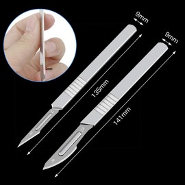 Industrial female blade cutting tool carving DIY plastic model tool art supplies (No. 11 surgical pattern + No. 11 blade x 10, No. 23 surgical pattern + 23 blade x 10) (A)