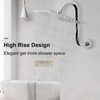NearMoon S Shaped Shower Head Riser Arm, Shower Extender Arm