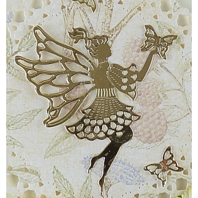Sweet Dixie Fairy and Butterflies Die, Metal, Grey, 20.2 x