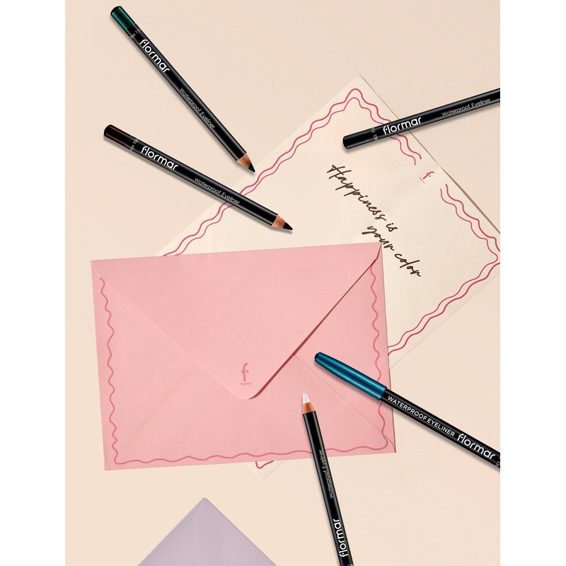 Flormar Waterproof Eyeliner Pencil, Intense Colour Payoff, Long-Lasting & Smudge-Resistant,