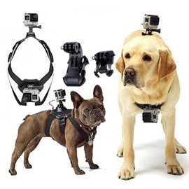 Weiara Dog Harness for Gopro, Soft and Adjustable Dog Harness Mount for Gopro forLarge, Medium and Small Dogs Can Be Used for Chest and Back Fixation Suitable for Gopro10/9/8/7/6/5