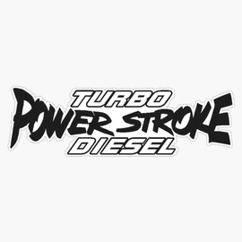Leyland Designs Power Stroke Sticker Outdoor Rated Vinyl Sticker Decal for Windows, Bumpers, Laptops or Crafts 5"