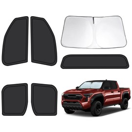 6pcs Car Window Shades for Toyota Tacoma 2025, Full Car Window Covers for Privacy, Sunshades for Tacoma Front Rear Windshield Side Windows to Block UV and Protect Privacy