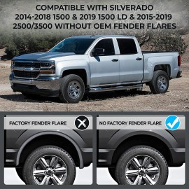 SDeelCase Factory OE Style Front Rear Mud Guards Splash Flaps For 14-19 Chevy Silverado
