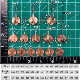 Dr.Fish 30 Pack Fishing Treble Hooks High Carbon Steel Triple Hook Black Nickel Strong Sharp Hook with Bard Surf Fishing Catfish Bass Tuna Striper Mackerel Freshwater Saltwater #2