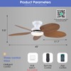 Kviflon Ceiling Fans with Lights and Remote/APP Control, 45 Inch