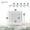 Vent Systems 4" x 4" Inch (Opening Dimensions) White -