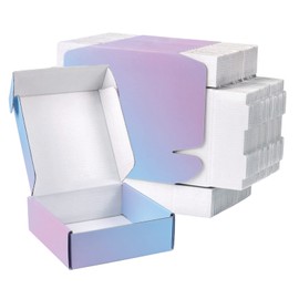 DERZIFUN 30 Pack 6x6x2 Inch Boxes for Packaging Small Business, ‎Mailing Purple Small Shipping Boxes, Recyclable Corrugated Cardboard Mailer Gift Packing Box