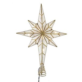 Kurt S. Adler 16.7-Inch UL 10-Light Bethlehem Star Treetop Tree Topper, Multi