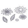 ODETOJOY 6PCS Carbon Steel Metal Flower &Leaves Embossing Cutting Dies