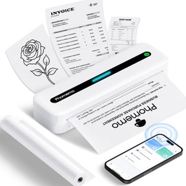 Phomemo Portable Printers Wireless for Travel, M832 Bluetooth Thermal Printer for Phone Laptop, Support 8.5" X 11"/A4/2.08''/3.15''/4.33'' Thermal Paper, Inkless Mobile Printer for Vehicle Home Office