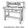 4 x Small 50mm 'Tools Workbench' Permanent Sticker Decals for