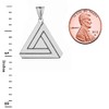 Unique Impossible (Penrose) Triangle Charm Pendant Necklace in Solid Sterling