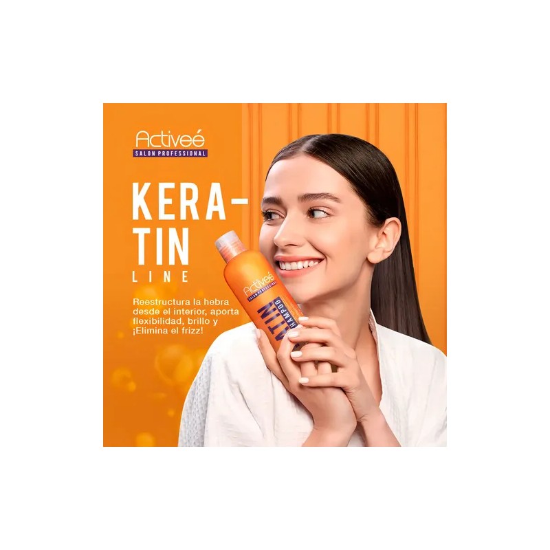 Shampoo Activee Professional Keratin Tecnologia para cuidado Intensivo de Cabello