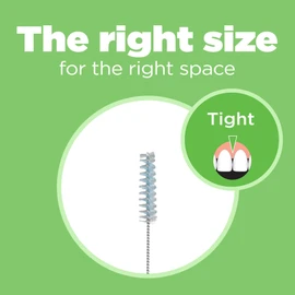 GUM Refill (tapered) Narrow with antibacterial bristles, 6 pack X10ct (60ct), 414DZ