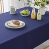 Demetex Wipeable Polyester Tablecloth 152x259 cm Washable Navy Fabric Table