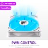 FOIFKIN 120mm PWM ARGB PC Case Fan (White, Forward 1