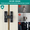Mooche Door Latch Black Door Hook and Eye Latch, Zinc