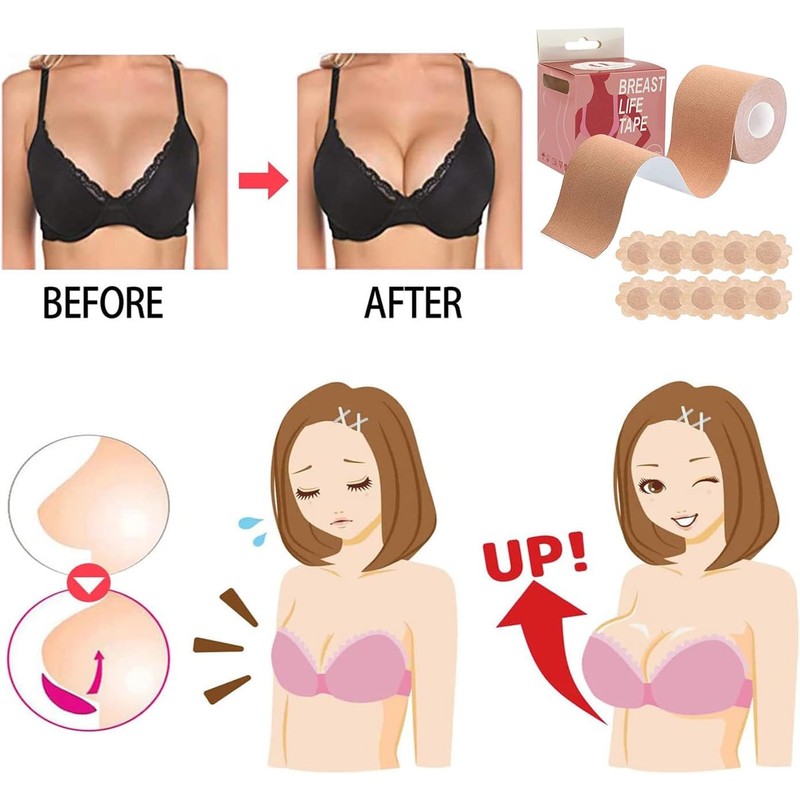 Cinta para Busto 5 Metros, Tape para Busto, Cubre Pezones
