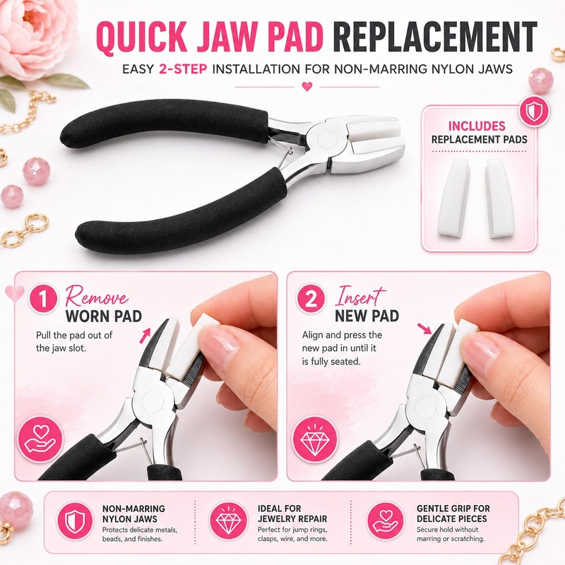 Nylon Jaw Pliers for Jewelry Making, Soft Jaw Pliers for