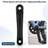 Hominas Bike Crank Arm, 170mm Aluminum Alloy Left Single Chain