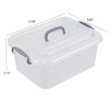 Haodehen 8 Quart Clear Plastic Storage Container with Latching Lid,