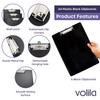 volila Clipboard A4-6 Pack Black Portable Clipboards to Organize and