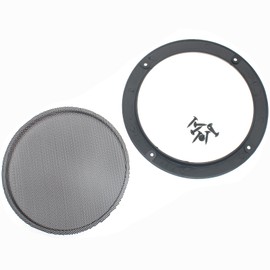 SYCZIOHU 2 Pcs 6.5 Inch Speaker Grill Steel Mesh Round Subwoofer Grill Waffle Protector Guard Speaker Cover Decorative Car Audio Grille Black