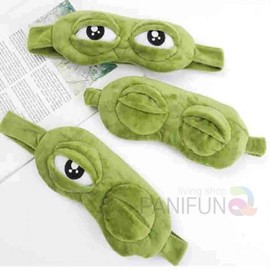 Funny Sad Frog Eye Mask Sleep Products Portable Eye Mask Sleeping Eye Mask frog eye patch 2ea